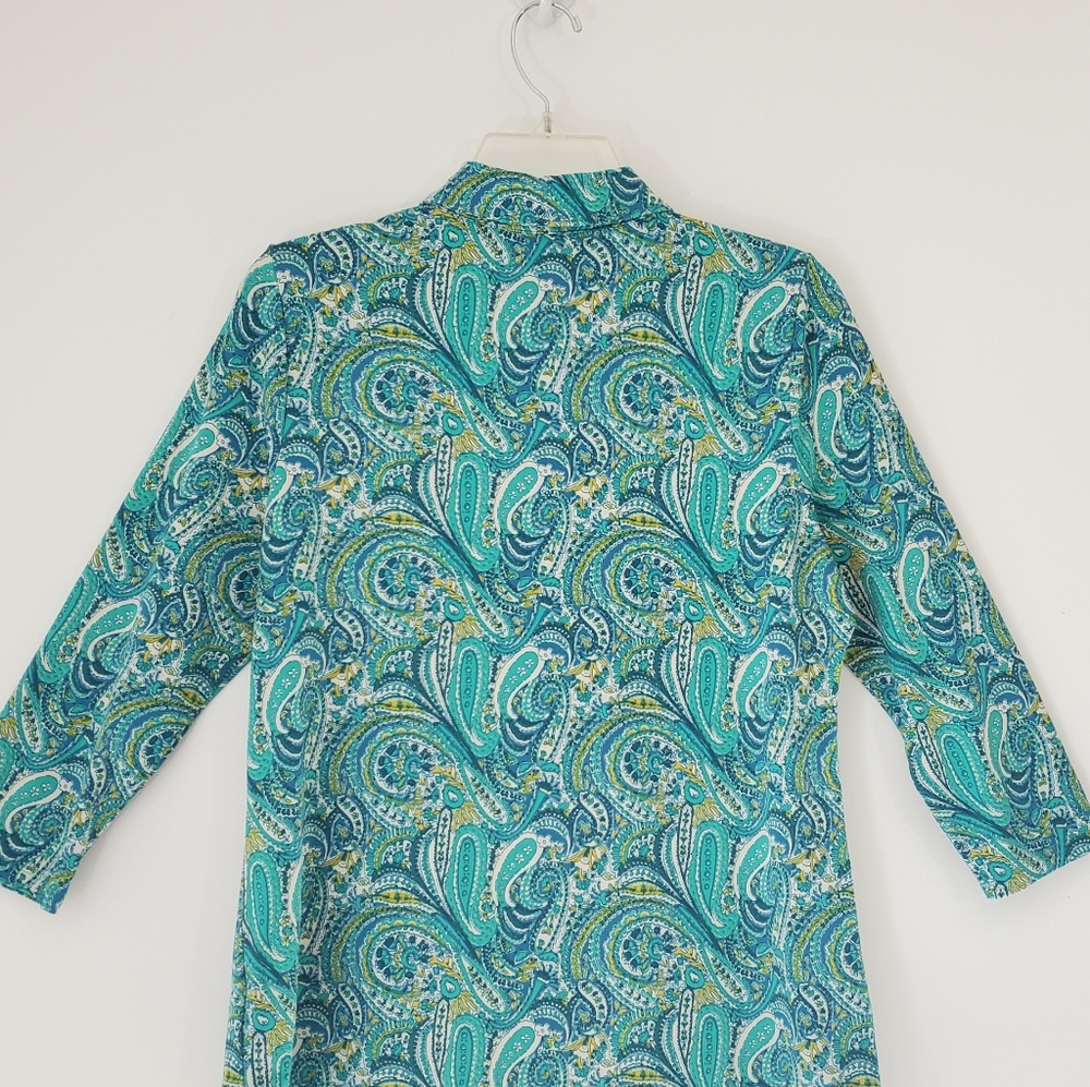 Talbots Half Button Top - Picture 11 of 12
